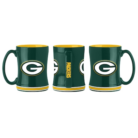 Logo Brands Green Bay Packers 14oz Relief Mug 612-C14RM